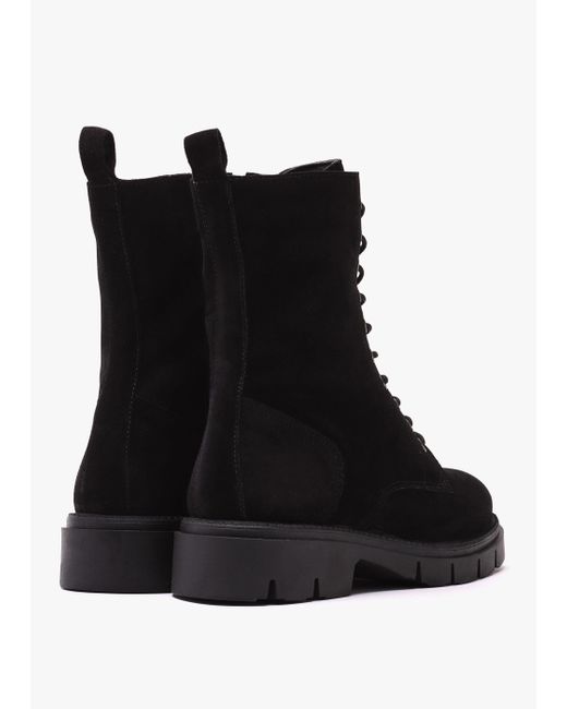 Daniel Lacie Black Suede Lace Up Ankle Boots