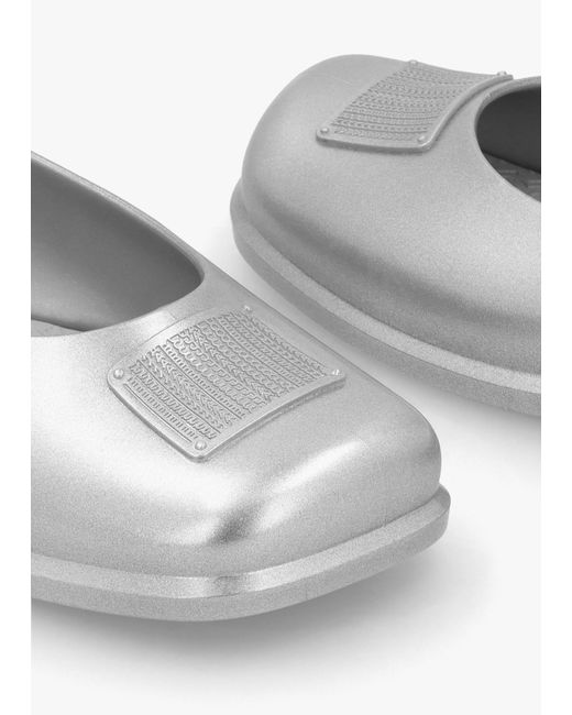 Marc Jacobs White X Melissa Ruby Silver Grey Ballet Pumps