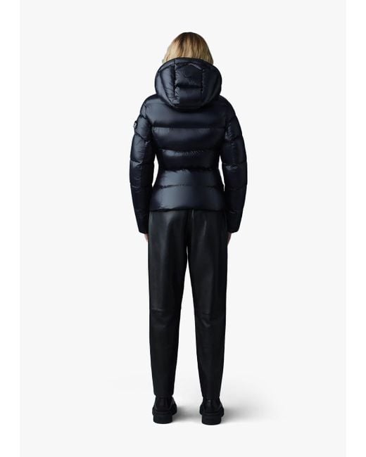Mackage Blue Women's Madalyn-v Lustrous Light Down Black Jacket