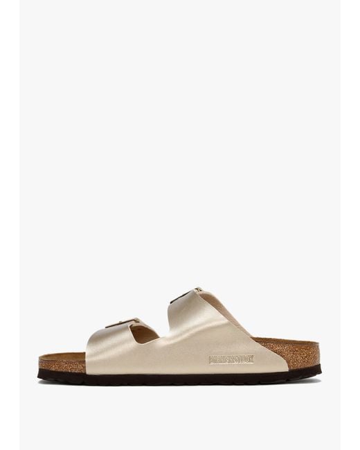 Birkenstock White Arizona Birko-Flor Two Bar Mules