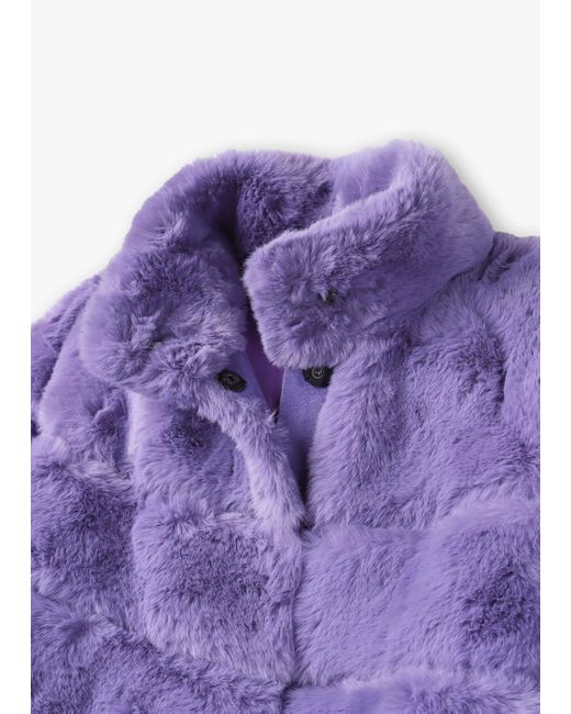 Passioni Purple Faux Fur Coat