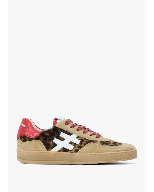 Another Trend Multicolor Leopard Suede & Calf Hair Trainers