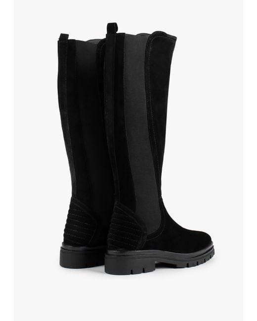 Daniel Sanatte Black Suede High Shaft Knee Boots