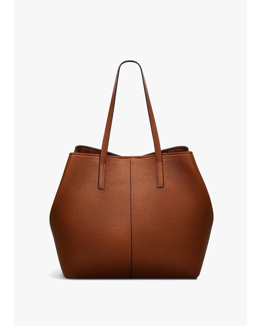 Radley Brown Large Dukes Place Open Top Saddle Leather Tote Bag