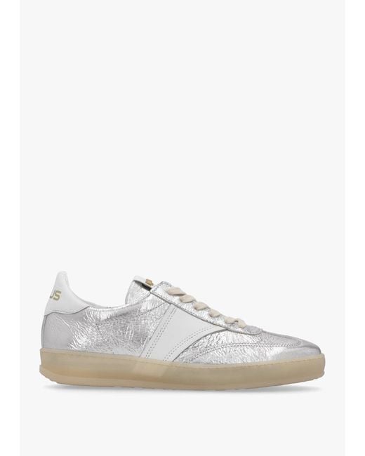 Mjus White Flash Metallic Leather Trainers