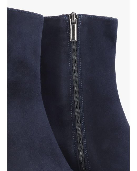Evaluna Blue Jenny Shaped Heel Ankle Boots