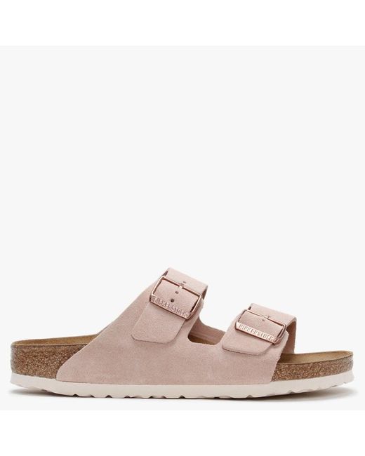 Birkenstock Arizona Light Rose Suede Two Bar Mules in Pink Suede (Pink) |  Lyst