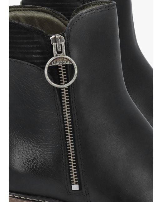 Barbour Black Dahlia Block Heel Ankle Boots