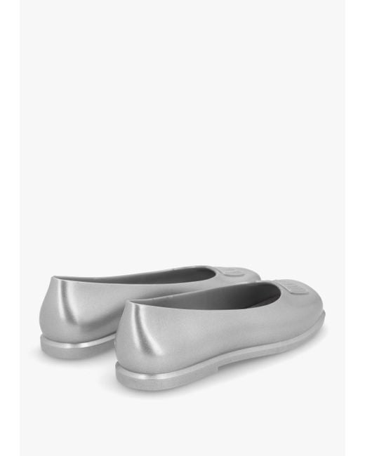 Marc Jacobs White X Melissa Ruby Silver Grey Ballet Pumps