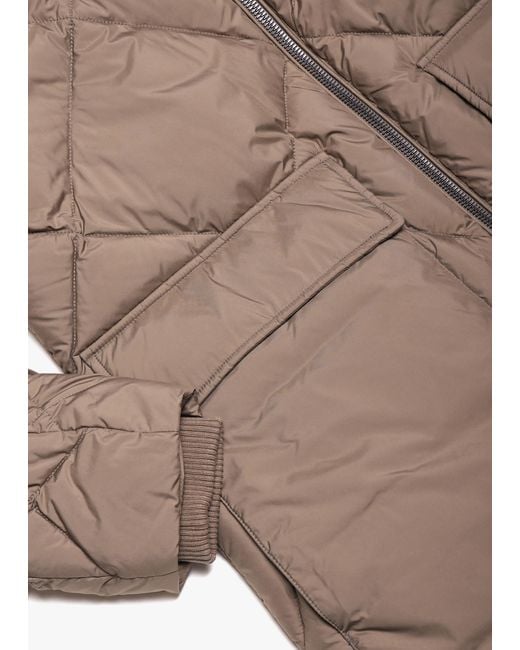 Beaumont Organic Brown Luke Fungi Diamond Quilt Puffa Coat
