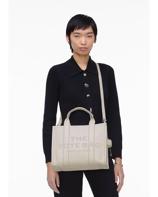 Marc Jacobs White The Leather Medium Cotton Tote Bag