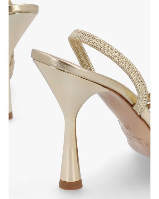 Daniel Metallic Tiffi Gold Leather Woven Sling Back Court Shoes