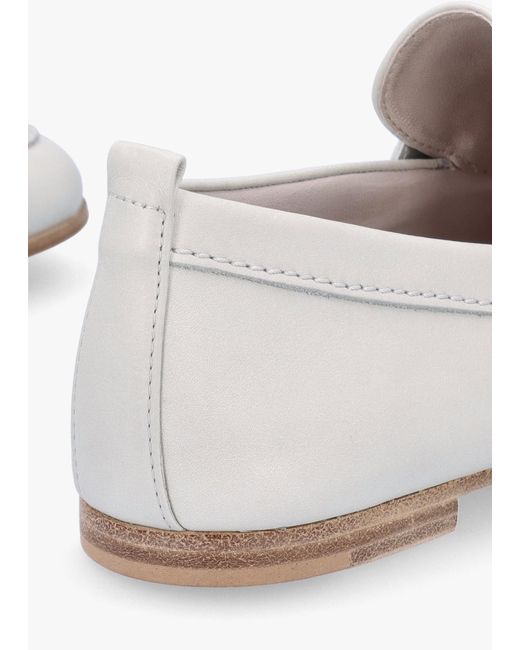 Kennel & Schmenger White Emma Leather Buckle Loafers