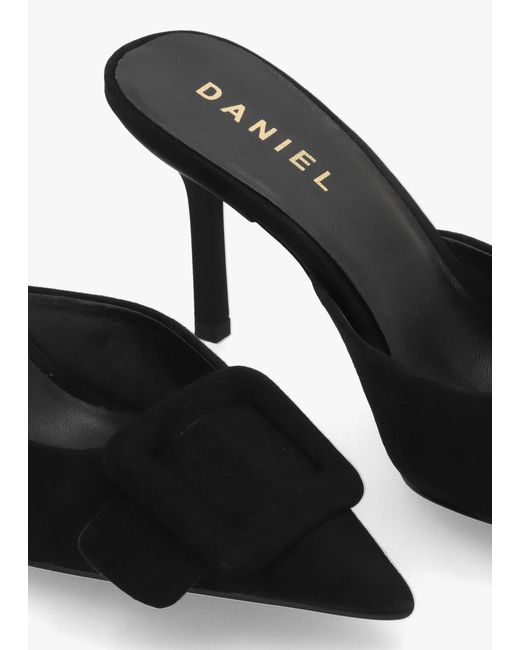 Daniel Black Etta Buckle Trim Heeled Mules