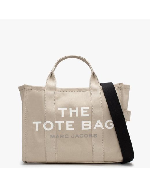 Marc Jacobs The Small Traveler Beige Canvas Tote Bag | Lyst Canada