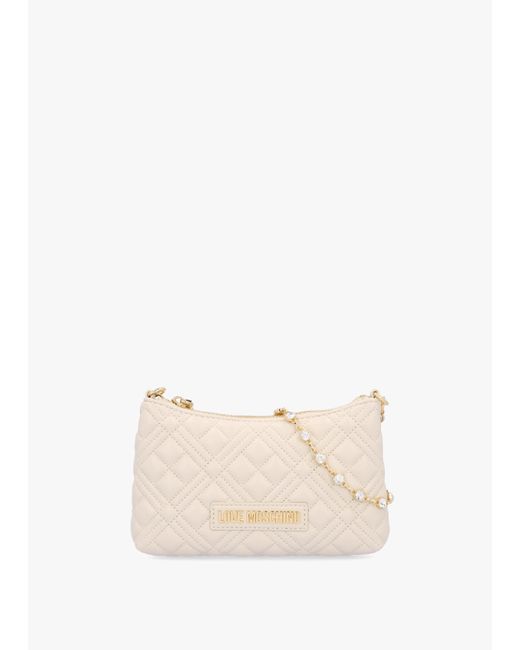 Love Moschino Natural Pearl Quilt Avorio Shoulder Bag