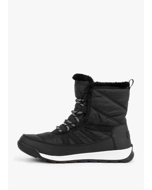 Sorel Whitney Ii Black Nylon Short Lace Ankle Boots