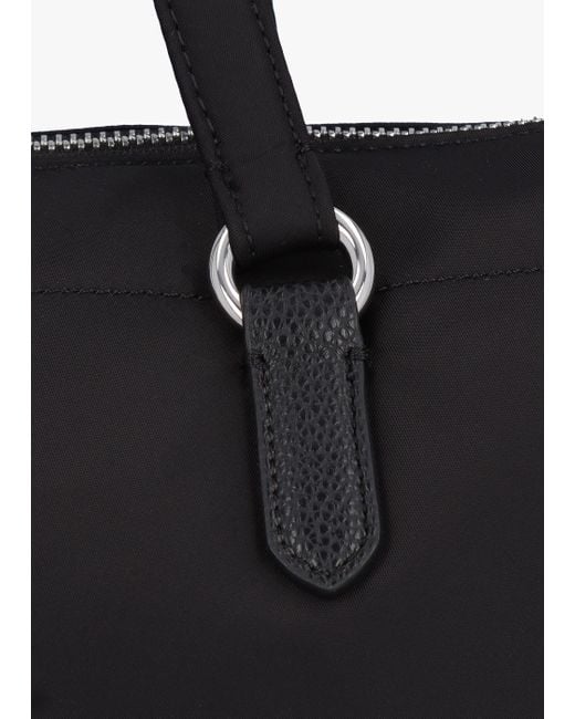 Emporio Armani Black Recycled Nylon Tote Bag