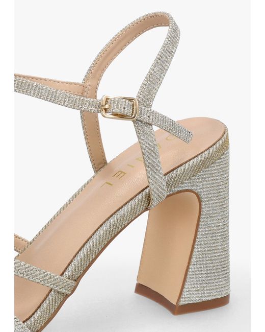 Daniel White Iceline Metallic T Bar Block Heel Sandals