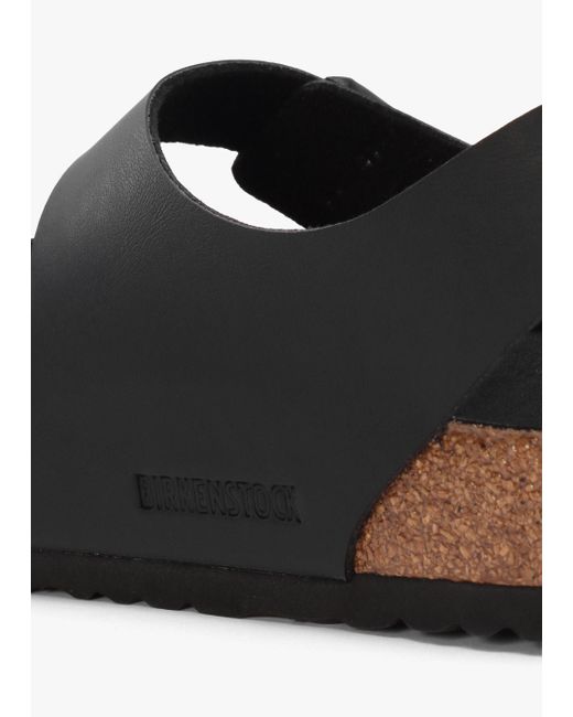 Birkenstock White Men's Milano Triples Black Berko-flor Sandals for men