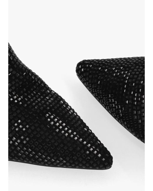 Daniel April Black Crystal Embellished Kitten Heel Ankle Boots