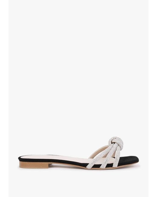 Daniel White Flatante Twisted Diamante Mules