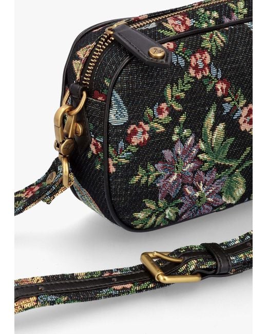 Vivienne Westwood Multicolor Anna Vegan Black Trellis Tapestry Camera Bag