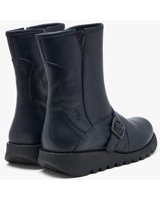 fly london navy blue shoes