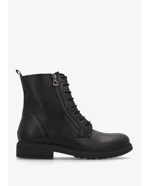 Daniel Lilia Black Leather Side Zip Ankle Boots