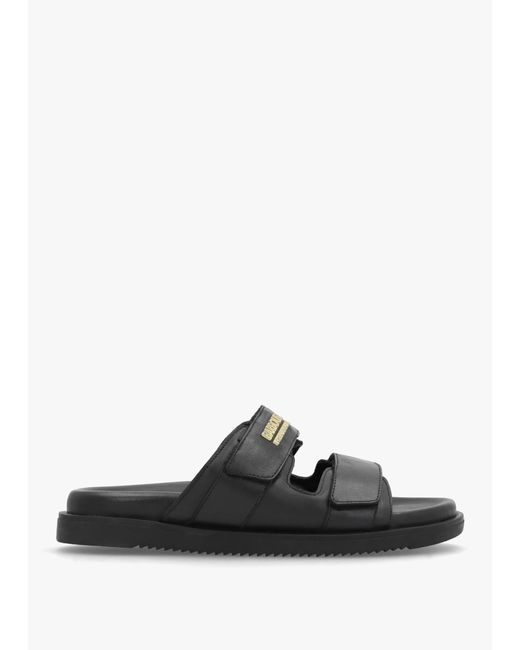 Barbour Whitson Black Leather Sandals