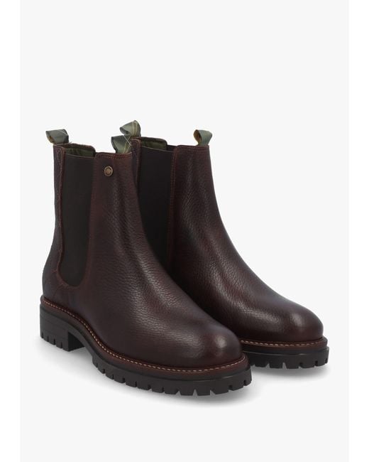 Barbour Brown Evie Chelsea Boots