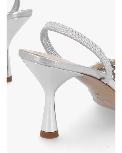 Daniel White Tiffi Low Woven Sling Back Mid Heel Court Shoes