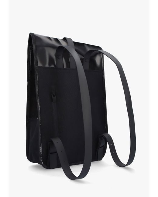 Rains Black Mini W3 Night Backpack