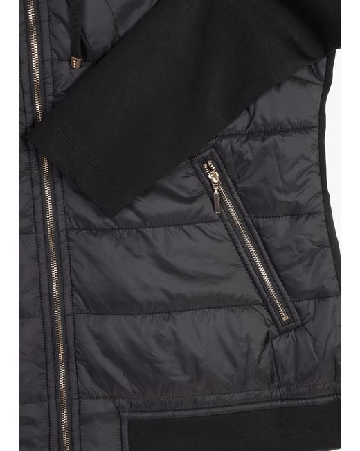 Elena Wang Quilted Black Lightweight Hoody