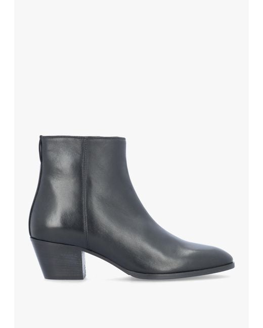 Evaluna Gray Maggie Westen Stack Heel Ankle Boots