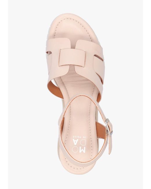 Moda In Pelle Natural Pedie Off Wedge Sandals
