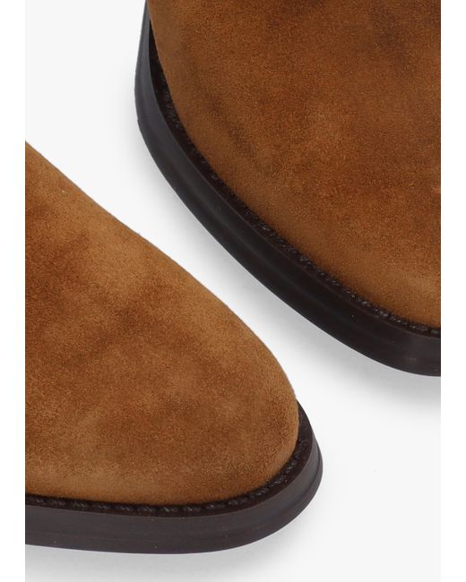 Alpe Brown Adios Tan Suede Western Chelsea Mid-heel Boots