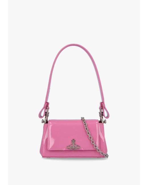 Vivienne Westwood Pink S Small Hazel Leather Shoulder Bag