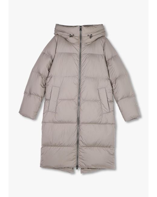 Beaumont Organic Gray Fern Grey Longline Puffa Coat
