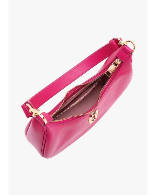 Marc Jacobs The Curve Lipstick Pink Leather Shoulder Bag
