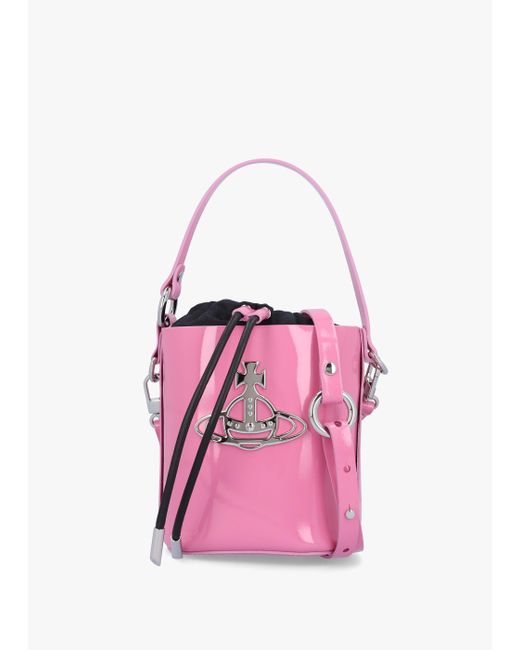 Vivienne Westwood Pink S Small Daisy Leather Drawstring Bucket Bag