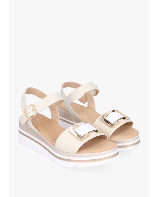 Daniel Natural Resan Cream Leather Sandals