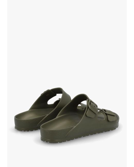 Birkenstock Green Birkenstock Men'S Arizona Eva Khaki Two Bar Mules Mens Eu Sizes: 41, Colour: Khaki Leather for men