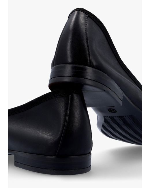 Daniel Linky Black Leather Embellished Ballet Pumps