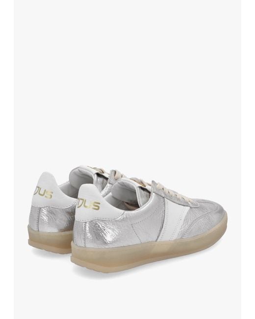 Mjus White Flash Metallic Leather Trainers