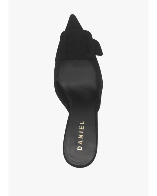 Daniel Black Etta Buckle Trim Heeled Mules