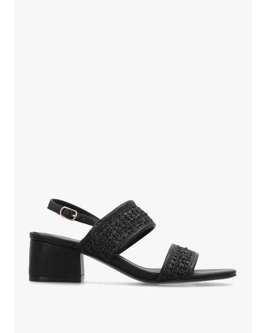 Daniel White Rebecca Woven Two Bar Mid-Block Heel Sandals