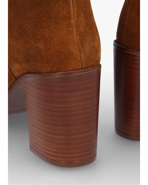 Alpe Brown Astrid Rouched Block Heel Knee Boots