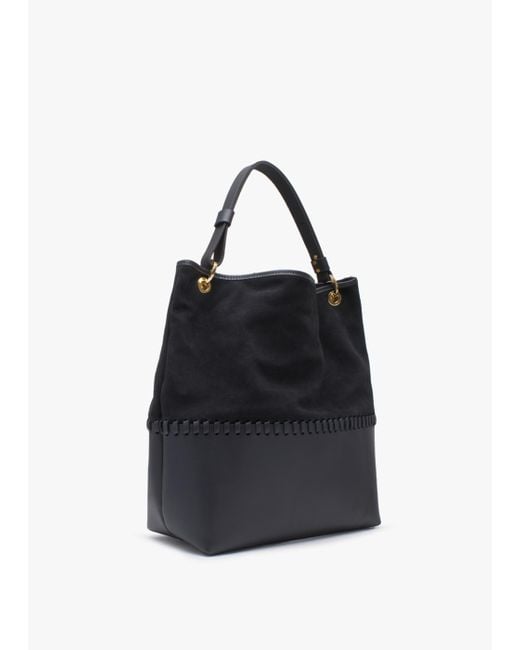 Daniel Black Christian Villa Grey Leather & Suede Slouchy Hobo Bag