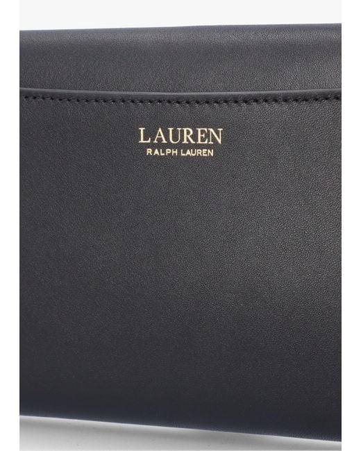 Lauren by Ralph Lauren White Adair 20 Black Leather Cross-body Bag